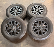 Load image into Gallery viewer, Set of Used '25-'26 Toyota 4Runner 17" Dark Charcoal OEM Rims 245/70R17 Tires LT