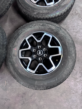 Load image into Gallery viewer, OEM '21-'26 Ford Bronco 18" Black & Machined Wheels 255/70R18 Bridgestone A/T LT