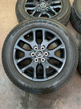 Load image into Gallery viewer, OEM '22-'26 Toyota Tundra 20" Dark Charcoal Used Rims 265/60R20 Yokohama XCV LT