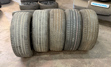 Load image into Gallery viewer, Set of 5 Used '07-'26 Jeep Wrangler Black 20" Wheels 275/55R20 Bridgestone HL LT