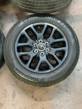 Load image into Gallery viewer, OEM '22-'26 Toyota Tundra 20" Dark Charcoal Used Rims 265/60R20 Yokohama XCV LT