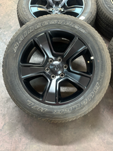 Load image into Gallery viewer, Set of 4 Used 20" Black '19-'26 RAM 1500 OEM Wheels 275/55R20 Bridgestone H/L LT