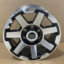 Load image into Gallery viewer, Set of 4 USED 17 x 7.5 Toyota 4Runner FJ Cruiser Black Machined Takeoff Wheels