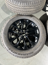 Load image into Gallery viewer, Set of 5 '07-'26 Jeep Wrangler Black 20" Wheels on 255/60R20 Nexen Roadian HTX2