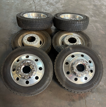 Load image into Gallery viewer, Set of x6 Used OEM '05-'26 ALCOA Ford F450 F550 Wheels on 225/70R19.5 Tires LT