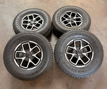 Load image into Gallery viewer, Set of 4 Used '19-'26 Jeep Gladiator Black & Machined Rims 285/70R17 AT Tires LT