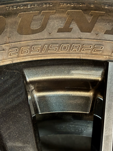 Load image into Gallery viewer, Set of Used OEM 22" '24-'26 Lexus GX550 Luxury+ Wheels 265/50R22 Dunlop HT31 LT