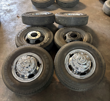 Load image into Gallery viewer, OEM '19-'26 RAM 3500 Dually 17" Used Steel Wheels 235/80R17 Nexen Roadian E LT
