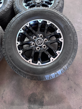 Load image into Gallery viewer, OEM '22-'26 Toyota Tundra 18" Used Black Machined Rims 265/70R18 Michelin LTX LT