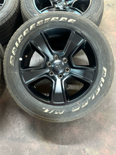 Load image into Gallery viewer, Set of 4 Used 20" Black '19-'26 RAM 1500 OEM Wheels 275/55R20 Bridgestone H/L LT