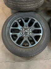 Load image into Gallery viewer, Set of OEM Takeoff 20" '23-'26 Toyota Sequoia Wheels 265/60R20 Bridgestone HT LT
