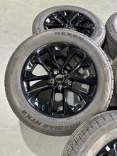 Load image into Gallery viewer, Set of 5 '07-'26 Jeep Wrangler Black 20" Wheels on 255/60R20 Nexen Roadian HTX2