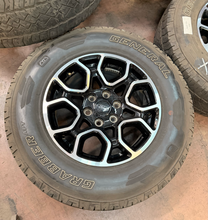 Load image into Gallery viewer, Set of Used '05-'26 Ford F-150 Black & Milled OE Wheels 265/70R18 General ATP LT