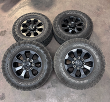 Load image into Gallery viewer, OEM '05-'26 RAM 2500 Power Wagon Used Black Rims 285/70R17 Goodyear Duratrac LT