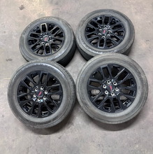 Load image into Gallery viewer, OEM '22-'26 Toyota Tundra Black TRD Used 20" Wheels on 265/60R20 Yokohama XCV LT