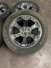 Load image into Gallery viewer, Set of 4 Used 20" Chrome '19-'26 RAM 1500 OEM Wheels 275/55R20 Bridgestone HL LT