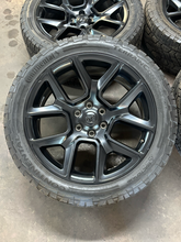 Load image into Gallery viewer, Set of 4 Used 22" Black '19-'26 RAM 1500 Wheels 285/45R22 Terrain Contact AT LT