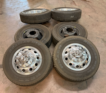 Load image into Gallery viewer, Set of 6 Used '19-'26 RAM 3500 DRW Polished Wheels on 235/80R17 Nexen Tires LT