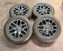 Load image into Gallery viewer, Set of Used 20" '22-'26 Toyota Tundra Dark Charcoal Wheels 265/60R20 Yokohama LT