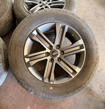 Load image into Gallery viewer, Set of Used '05-'26 Ford F150 Dark Grey Wheels 275/60R20 Hankook Dynapro AT2 LT