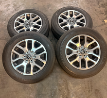 Load image into Gallery viewer, Set of OEM Takeoff '22-'26 Toyota Tundra Grey Machined Rims 265/60R20 Tires LT