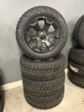 Load image into Gallery viewer, Set of OEM '19-'26 RAM 1500 Big Horn Black OEM Wheels 285/55R20 Rugged ATR Tires