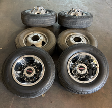Load image into Gallery viewer, OEM '11-'26 GMC Sierra 3500 DRW Used Steel 17" Wheels 235/80R17 Michelin XC LT