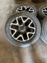 Load image into Gallery viewer, OEM '19-'26 RAM 1500 Charcoal Machined Used Rims 275/55R20 Bridgestone Tires LT