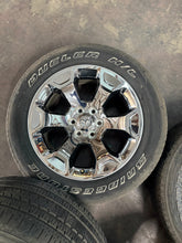 Load image into Gallery viewer, Set of 4 Used 20" Chrome '19-'26 RAM 1500 OEM Wheels 275/55R20 Bridgestone HL LT