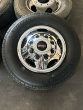 Load image into Gallery viewer, OEM '11-'26 GMC Sierra 3500 DRW Used Steel 17" Wheels 235/80R17 Michelin XC LT