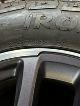 Load image into Gallery viewer, OEM '19-'26 Jeep Gladiator Wrangler 18" Used Rims 265/70R18 Ironman AT Tires LT