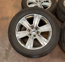 Load image into Gallery viewer, Set of 4 Used 20" '05-'26 Ford F150 Polished OEM Wheels 275/55R20 Hankook AT2 LT