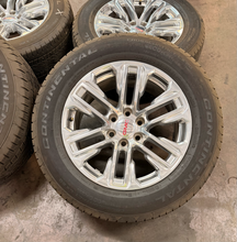 Load image into Gallery viewer, Set of Used Polished 20" '00-'26 GMC Sierra 1500 Wheels 275/60R20 Continental LT