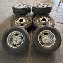 Load image into Gallery viewer, OEM '05-'26 Ford F-350 Dually 17" Used Rims 245/75R17 Michelin LTX AT2 Tires LT