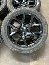 Load image into Gallery viewer, Set of 4 Used 22" Black '19-'26 RAM 1500 Wheels 285/45R22 Terrain Contact AT LT