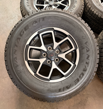 Load image into Gallery viewer, Set of 4 Used '19-'26 Jeep Gladiator Black & Machined Rims 285/70R17 AT Tires LT