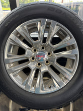 Load image into Gallery viewer, Set of Used OEM Polished '00-'25 GMC Sierra 1500 5917 Rims 275/60R20 Continental