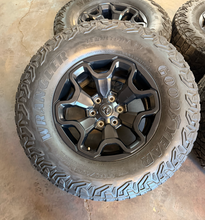 Load image into Gallery viewer, Set of Used '19-'26 RAM 1500 TRX Black OEM Wheels 325/65R18 Goodyear AT Tires LT
