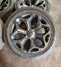 Load image into Gallery viewer, Set of Used '19-'26 RAM 1500 2727 Dark Charcoal Rims 285/45R22 Open Range HTS LT