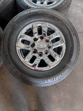 Load image into Gallery viewer, OEM '11-'26 Chevrolet Silverado 2500 Chrome 18" Used Rims 265/70R18 Michelin LT
