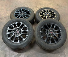 Load image into Gallery viewer, Set of OEM 20" '22-'26 Toyota Tundra Black TRD Rims on 265/60R20 Bridgestone LT