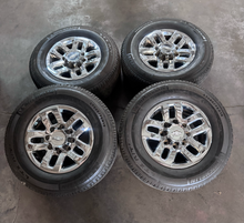 Load image into Gallery viewer, OEM '11-'26 Chevrolet Silverado 2500 Chrome 18" Used Rims 265/70R18 Michelin LT