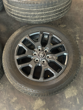 Load image into Gallery viewer, OEM '22-'26 Toyota Tundra 20" Dark Charcoal Used Wheels 265/60R20 Bridgestone LT
