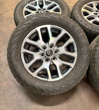 Load image into Gallery viewer, Set of Used '22-'26 Toyota Tundra Grey Machined Rims 275/60R20 Nitto G3 Tires LT