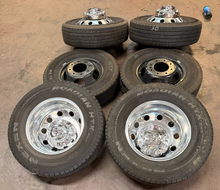 Load image into Gallery viewer, Set of 6 Used '19-'26 RAM 3500 DRW Polished Wheels on 235/80R17 Nexen Tires LT