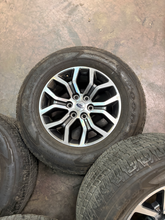 Load image into Gallery viewer, OEM '05-'26 Ford F150 18" Dark Grey Machined Used Rims 275/65R18 Goodyear HT LT