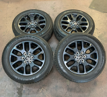Load image into Gallery viewer, OEM '22-'26 Toyota Tundra 20" Dark Charcoal Used Rims 265/60R20 Yokohama XCV LT