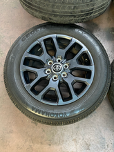 Load image into Gallery viewer, OEM '22-'26 Toyota Tundra 20" Dark Charcoal Used Rims 265/60R20 Yokohama XCV LT