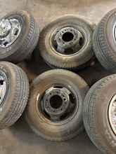 Load image into Gallery viewer, OEM '19-'26 RAM 3500 Dually 17" Used Steel Wheels 235/80R17 Nexen Roadian E LT