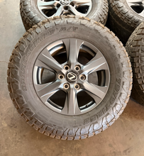 Load image into Gallery viewer, Set of Used '22-'26 Lexus LX600 74400 18" OEM Wheels 265/70R18 Toyo AT3 Tires LT